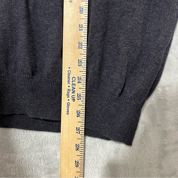 WOOLOVERS Mens Vest Large Cashmere Blend Jumper Tank Top Grey Good Cond v neck - Picture 5 of 6